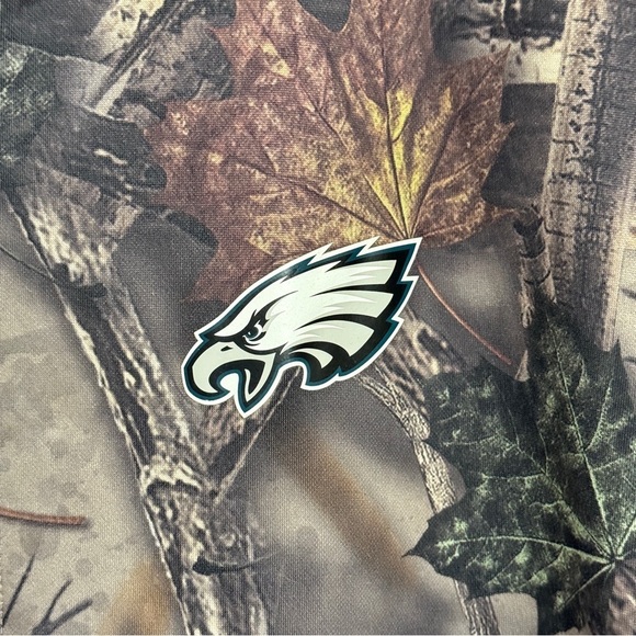 Philadelphia Eagles Majestic Thermabase 1/4 Zip Camo Jacket Sweatshirt #1451 - Picture 6 of 8